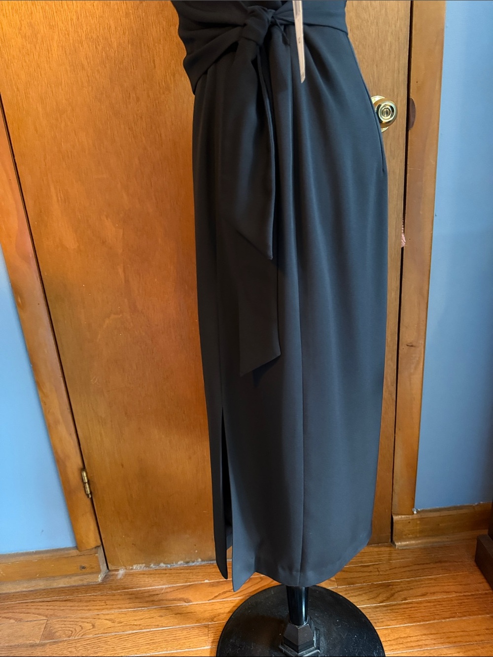 Vintage - Jones New York Black Classic Ankle Length Wrap Dress - Picture 7 of 9